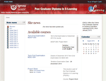 Tablet Screenshot of pgdel.ignouonline.ac.in